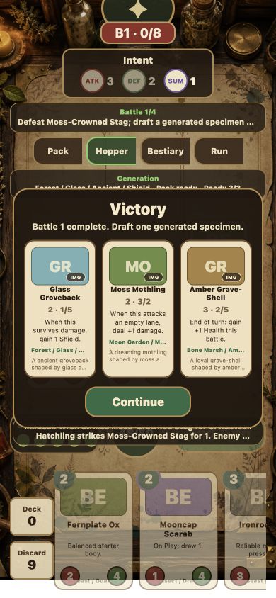 MonsterGen reward draft.