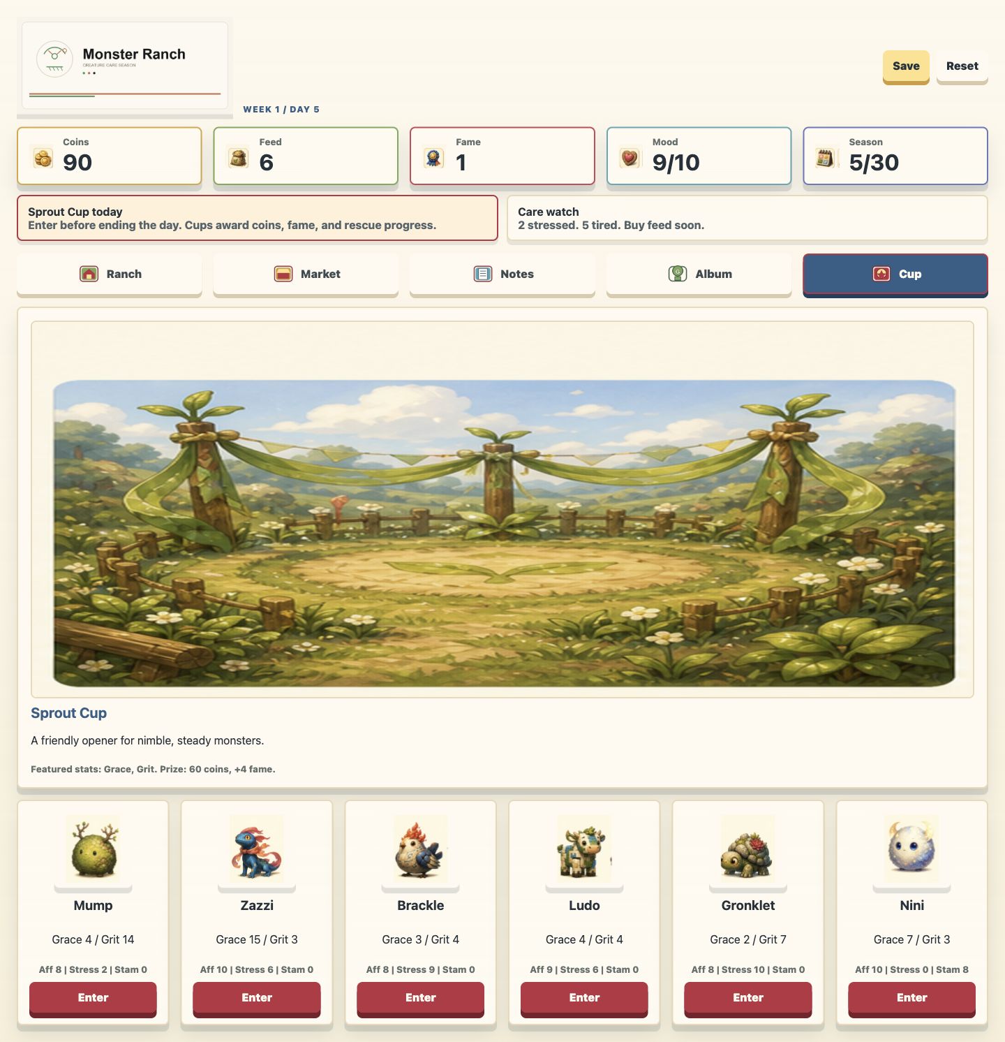 Moonbell Ranch tournament entry.